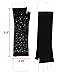 Dahlia Women's Sparkling Rhinestone Acrylic Fingerless Arm Warmer Gloves Black