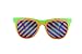 elope Flip Up Neon Hipster Costume Glasses for Teens and Adults - Multi, One Size