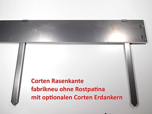 10 x Bordes para césped Acero Corten Acero estrecho 14 cm mähkante ...