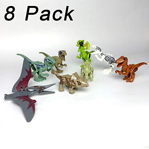 image for Wenini 8 Packs Dinosaur Puzzle Toys, DIY Building Blocks Action Figure