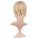 Synthetic Wig with Bang Blonde Japanese Kanekalon Fiber 12 Styles Heat Resistant Full Wig Short Hair Full Head 4.5'' / 4.5 inch+Stretchable Elastic Wig Net for Women,Light Ash Blonde