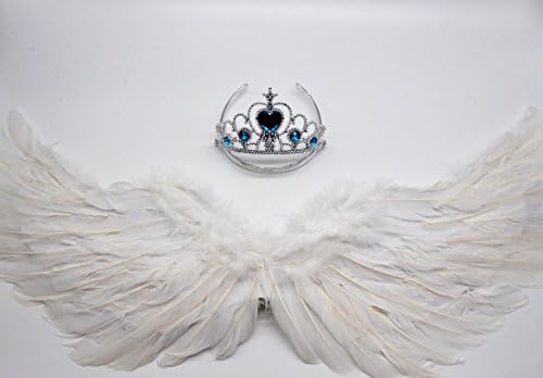 W Fashion shop Children show angel feathered wings White Angel Wings & headband Crown