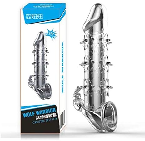 JinPmt All Wool and a Yard Wide Crystal Reusable Delay Condomm Extensionn Sleeves for Men(None Bullet wrap @)