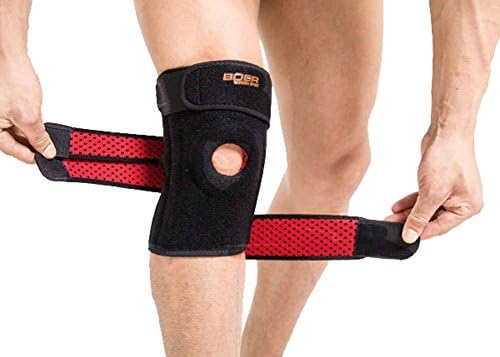 Ffox Knee Support, Open-Patella Stabilizer with Adjustable Strapping &amp; Extra-Breathable Neoprene Sleeve For Arthritis