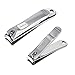 Nail Clippers, Sucica Stainless Steel Fingernail & Toenail Clippers Sharp Nail Cutter - Heavy Duty Nail Clippers for Men & Women (Set of 2)