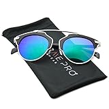Mirrored Lens Fashion Designer Sunglasses for Women