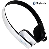 Hands Free Bluetooth Stereo Headset by CoolStream with integrated microphone to make and receive phone calls for use with iPhone 6 5 4 3 and Android phones
