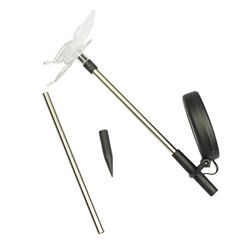 Solar Garden Stake Light-QUANSHENG Hummingbird Butterfly Dragonfly Solar Light,Outdoor Multi-color Changing LED Light(3 Pack)