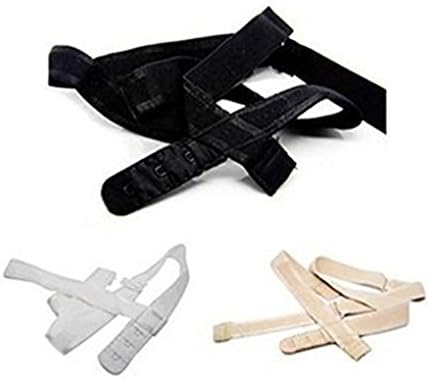 XXM Low Back Backless Bra Strap Adapter Converter Fully Adjustable Extender Hook Black