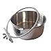 QBLEEV Bird Feeder Cup, Parakeet Conure Cage Food Bowl, Stainless Steel Chicken Coop Cup, Water Feeding Dishes, Parrot Perch Stands (Large 1 Pack)thumb 3