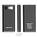 Power Bank LQQB Storage 24000mah External Battery Pack Input 2A & Output 5.5A 3-Port Portable Charger LCD dispaly Portable Battery Charger for iphone 7/Plus/i pad/Samsung Smart Phone Tablet More Black