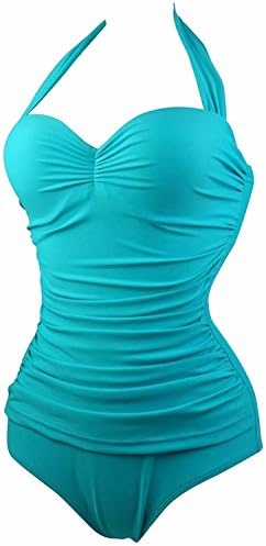 ABYOXI Women's One Piece Swimsuit Push Up Solid Color Bikini Sandy Beach Swimwear S-3XL