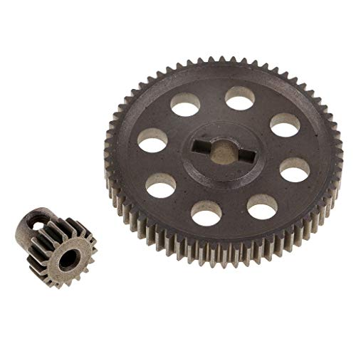 CROSYO 2 stücke 11184 Stahl Metall Main Getriebemotor Ritzel Gänge 17t / 64t für 1:10 RC HSP 94111 94123 94111 PRO… – Bild 7