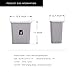 KARYHOME Hanging Trash Can,Small Cabinet Kitchen Trash Can, Garbage Can for Kitchen Cupboard with Automatic Return Lid,Grey