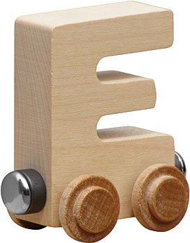 NameTrain Clear Finish Letter Car E - Made in USA