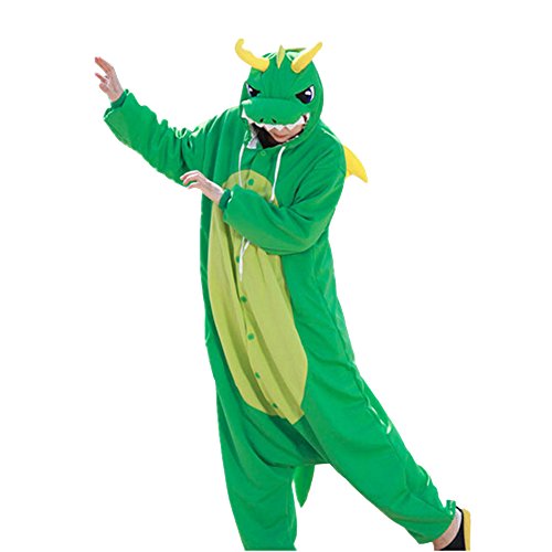 WOTOGOLD Animal Cosplay Costume Dragon Unisex Adult Pajamas Light Green