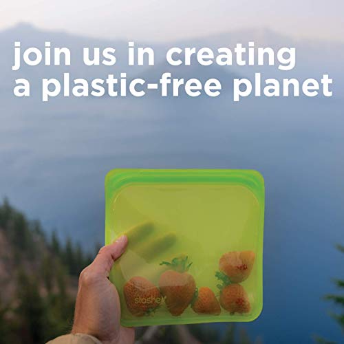 image for Stasher Premium Silicone Reusable Food Storage Sandwich Bag, Citrus, M