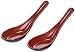 Happy Sales HSMS-2MRB Asian Red/Black Soup Spoons, Set of 2 primary