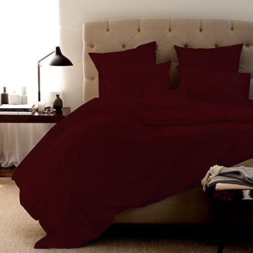 New York Mercado Bamboo Sheet set 800 TC Italian finish Eco-friendly Hypoallergenic, breathable luxurious utlra-soft and less piling 21" deep pocket antibacterial fiber sheets Twin, Burgundy