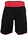 Epic MMA Gear Blank WOD MMA Shorts - No Logo (Men 38, Black/Red)