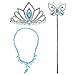 Party Chili Princess Fairy Costume Toddler Girls Birthday Dress Up with Tiara (3T 4T)