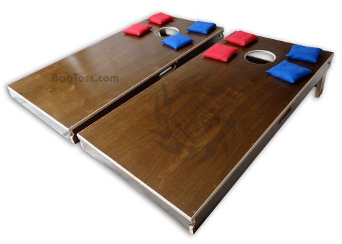 Bag Toss Long Board Regulation Size Cornhole Game Set (4ft x 2ft, Classic Version - Heritage Finish)