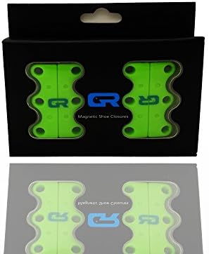 GR® Magnetic Shoe Closures - Never Tie Laces Again! (Green, #1kids/Youth/Adults)