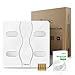 iTeknic Bluetooth Body Fat Scale, Smart BMI Weight Scale Digital Body Composition Analyzer with iOS and Android APP, 2 Frequency, 13 Datum Graph, Unlimited Users, 400lb Large Tempered Glass, White
