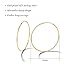 Carleen 14K Yellow Gold Plated 925 Sterling Silver Dainty Endless Hoop Earrings for Women Girls (45mm)