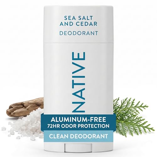 Native- Sal marina nativa y cedro: el cedro cálido, acogedor y atractivo junto con toques de aire marino húmedo y agua salada fresca ayudan a crear este desodorante vegano.