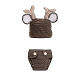 Diamondo Newborn Baby Girls Boys Crochet Knit Costume Photography Props Outfits Deer