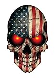 BOLDERGRAPHX 2027 Skull Decal with American Flag