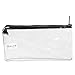 DALIX 2 Pack Zipper Makeup Bag Pencil Pouch Travel Accessories Holder Clear Transparent
