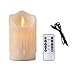Bello Luna 4.9in LED Flameless Candle Tear Wave Shaped Rechargeable and Environmental Flickering Candle with Remote Control