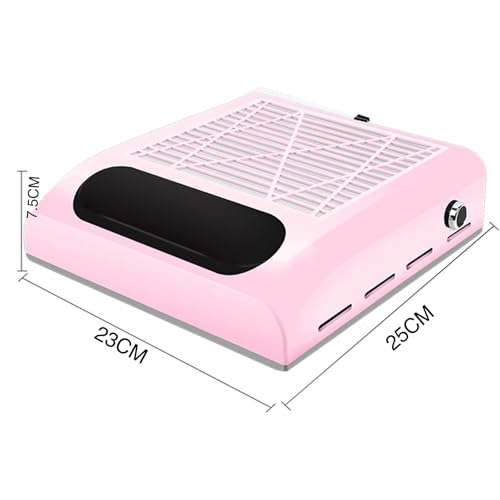 VOLTIX Professional Desktop Nail Extractor for Pedicure and Manicure, Nail Vacuum Cleaner with Adjustable Suction Speed and Intensity, Nail Dust Collector (Pink)