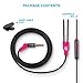 JLab Audio NEON Metal in-Ear Earbuds with Universal Mic for iPhone & Android, Guaranteed for Life - Black/Pink