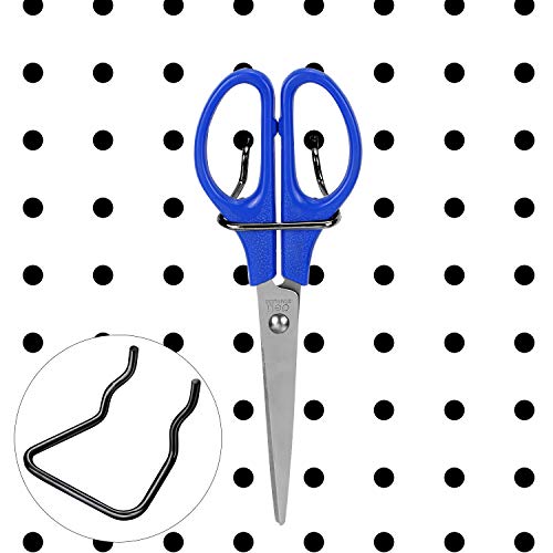 30 Pieces Pegboard Plier Holders, Black Double Loop Stainless Steel