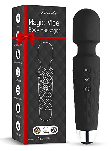 Shrunkhala Body Wand Cordless Battery Powered Personal Handheld Rechargeable Waterproof Mini Massager Machine For Women & Men Powerful Motor-20 pattern Vibration & 8 speeds for Neuropathy, Multicolor