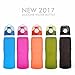 MyFriday Travel Collapsible Water Bottle 750ml/500ml Silicone Foldable Canteen with Leak Proof Valve, Medical Grade - 100% BPA Free