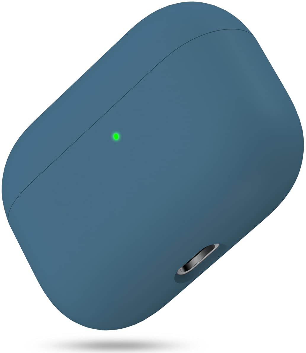 Photo 1 of Miracase Designed for AirPods Pro Case (2019),[Three-Layer Upgraded Protection] Soft Skin Friendly Liquid Silicone Case Cover,Ocean Blue