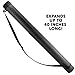 Plastic Expanding Poster / Art / Document Storage Tube, 25 to 40 inches Adjustable, Black with Carrying Strap