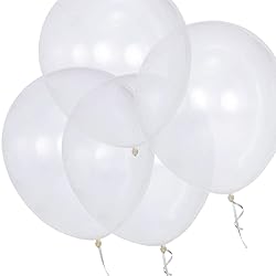 18 Inch Clear Balloons 12 Pack Large Latex Party