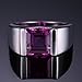 Jewelrypalace Men's Square 3.3ct Created Alexandrite Sapphire Engagement Ring, 14K White Gold Plated 925 Sterling Silver Promise Rings, Fashion Gemstone Jewelry Gift For Men 11