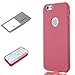 iPhone 6 Protective Case,Masione™ Heavy Duty Shockproof Rugged Ultra Thin Transparent Touch Screen Front Clear Flip Case Premium Full Body Case Protection Soft Gel TPU Flip Cover Shell With Screen Protector Set (Pink)