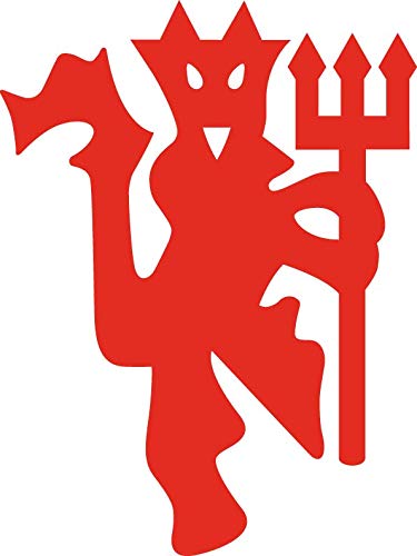 Manchester United Football Club Devil Vinyl Decal Sticker for Wall Decoration car Laptop yeti keypad MacBook Door Window (RED, 3")