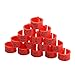 iherdsman 001-100 Multi-color Bird Leg Bands Numbered 8 mm Pigeon Parrot Chicks Leg Band Duck Clip Rings Bands (Red)