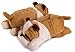 Lazy Paws Adult-Sized Bulldog Slippers (Size Medium Only)