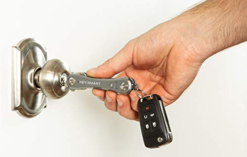 KeySmart Pro - Compact Key Holder w LED Light & Tile Smart Technology, Track Your Lost Keys & Phone w Bluetooth (up to 10 Keys, Slate) - Thumbnail 5