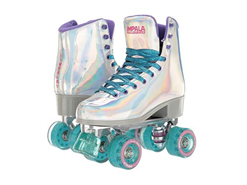 Impala Rollerskates Girl's Impala Quad Skate (Big Kid/Adult) Holographic 5 (US Men's 3, Women's 5) M - Thumbnail 6