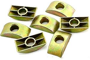 LASSUM 10 Pcs Half Moon Nuts Spacer 8 mm Hole Dia Half Moon Shape Furniture Connector